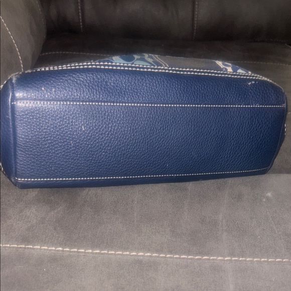 Vintage Y2K Coach Patchwork Shoulder Bag in Blue and Brown - Picture 7 of 17